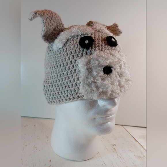 Dog Adult Handmade Beanie Crochet Stocking Hat Animal Winter Warm Cozy - Picture 6 of 6